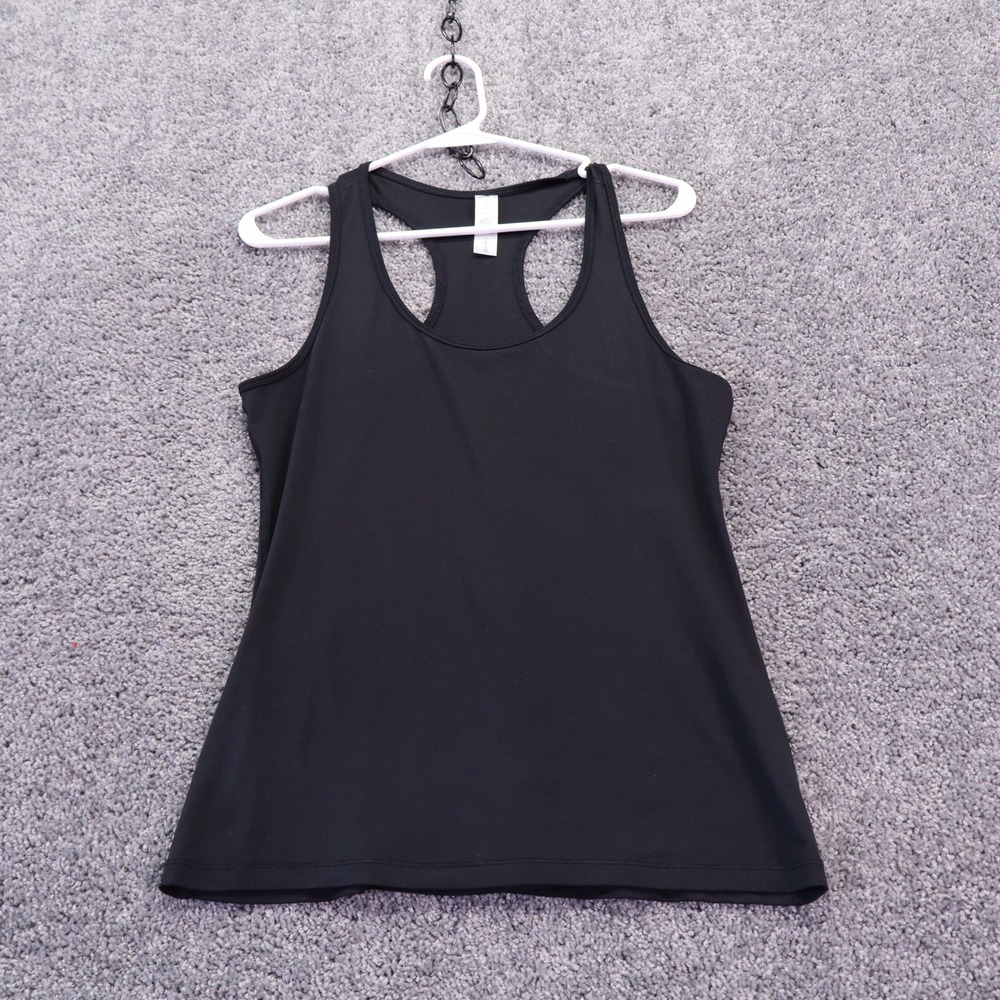 Yogalicious Tank Top Womens Large Black Racerback Athletic Yoga